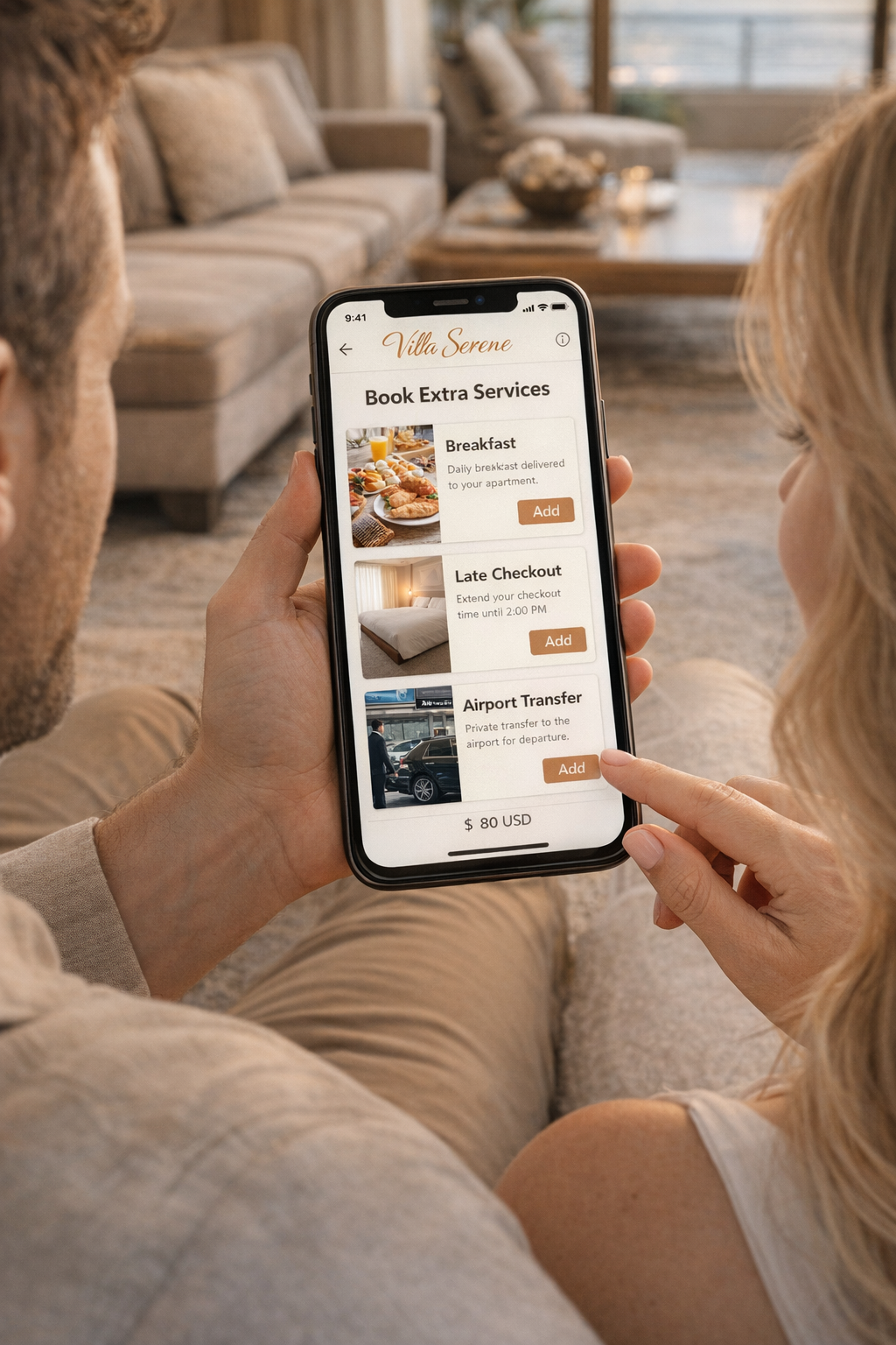 Ordine servizi extra in guest app
